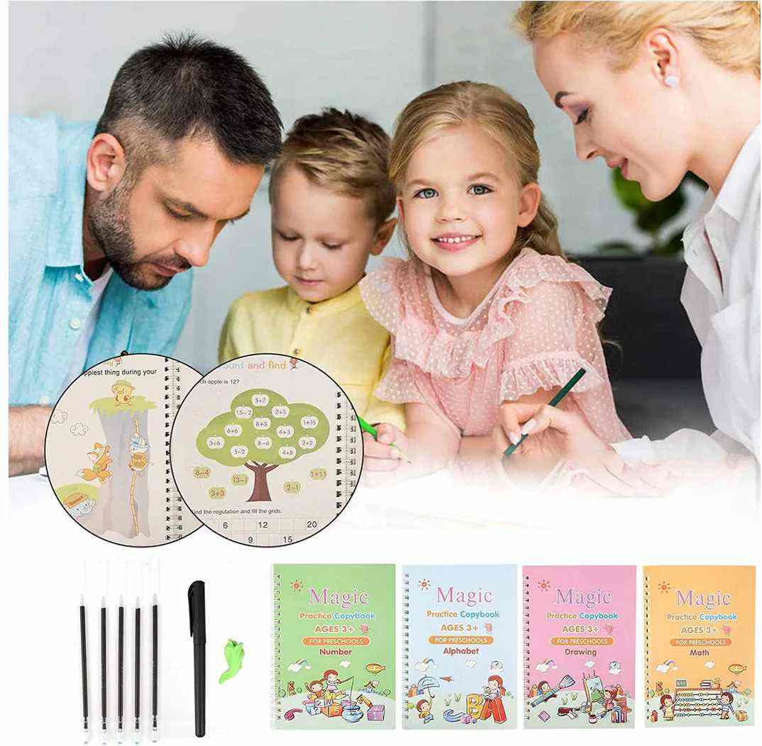 Proper Shop's Magic Practice Book, Reusable, Effective, Enjoyment Learning Tool for Kids.