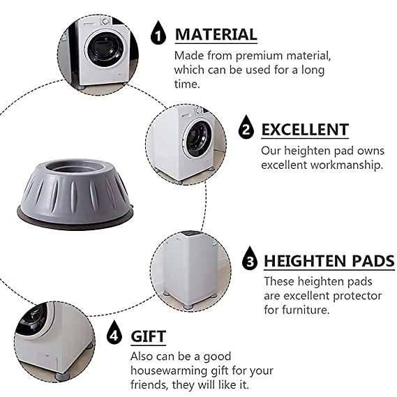 Non Vibration Rubber Washing Machine Feet Pads